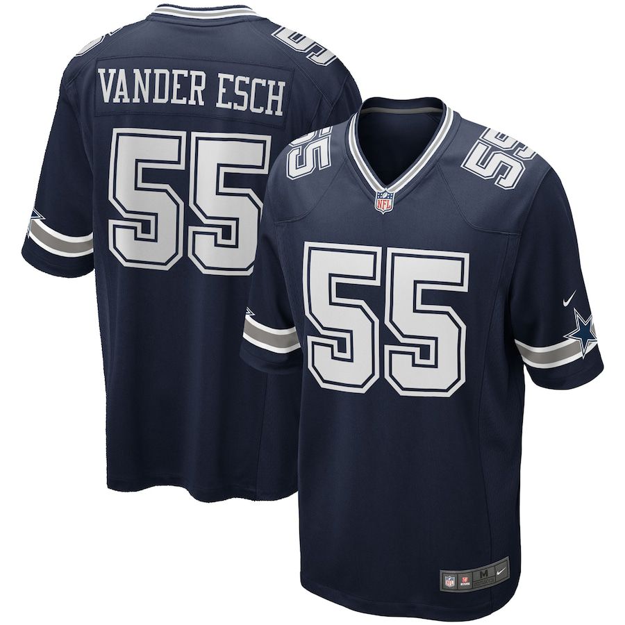 Men Dallas Cowboys #55 Leighton Vander Esch Nike Navy Team Game NFL Jersey